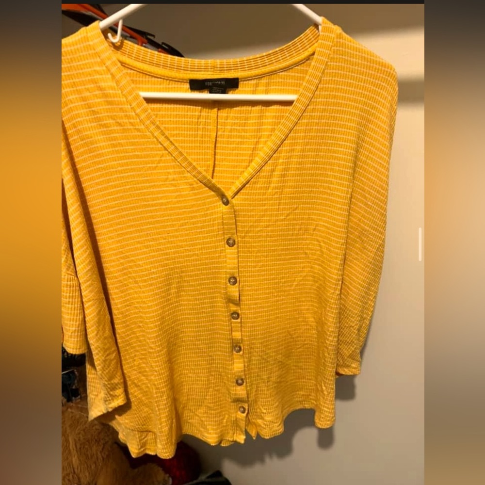 Yellow and White striped shirt